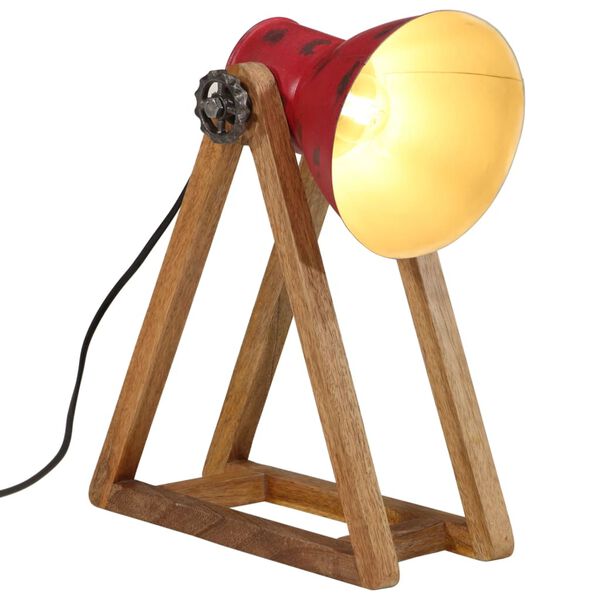 vidaXL skrivebordslampe 25 W 30x17x40 cm E27 patineret r&oslash;d