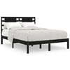 vidaXL sengeramme 160x200 cm massivt fyrretr&aelig; sort