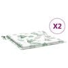 vidaXL hynder til havestol 2 stk. 50x50x3 cm stof bladm&oslash;nster