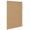 vidaXL Rullegardin med gardiner Brun 150 x 220 cm Bambus