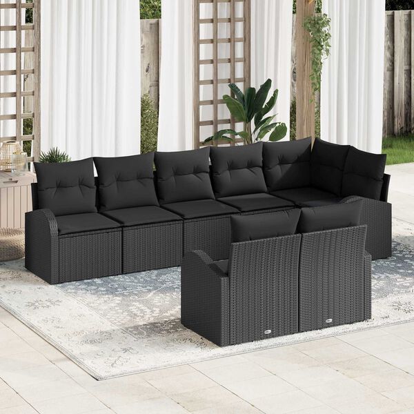 vidaXL Havesofa S&aelig;t 8 pcs polyrattan