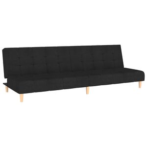 vidaXL 2-personers sovesofa stof sort