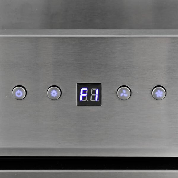 vidaXL v&aelig;gmonteret emh&aelig;tte 60 cm rustfrit st&aring;l og h&aelig;rdet glas s&oslash;lv