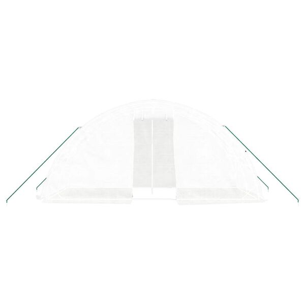 vidaXL drivhus med stålstel 10 m² 5x2x2,3 m hvid