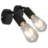 vidaXL spotlamper 2 stk. E27 sort