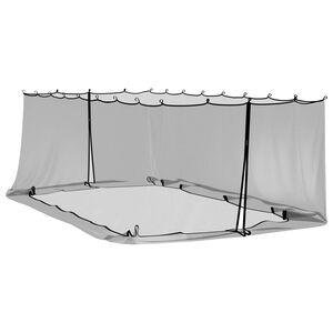 vidaXL Myggenet til pavillon 220 mesh Sort 6 x 3 x 2 m Polyester