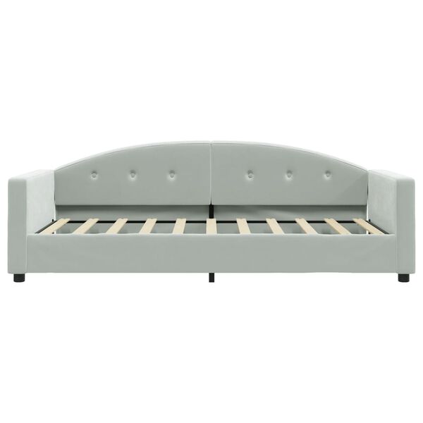 vidaXL daybed 90x190 cm velour lysegr&aring;
