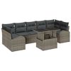 vidaXL Havesofa S&aelig;t 8 stk. Gr&aring; polyrattan