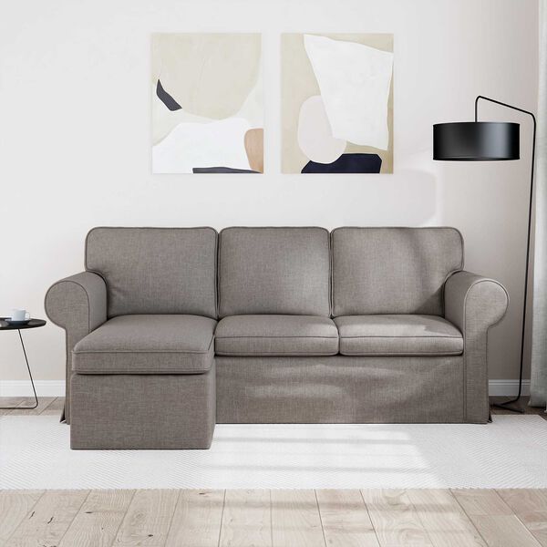 vidaXL Sofa 160cm Gr&aring;brun Metal