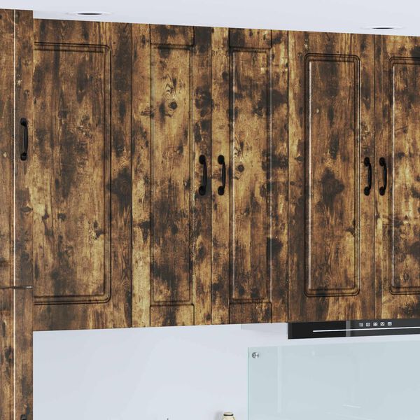 vidaXL K&oslash;kkenskab med hylde R&oslash;get eg 30 x 31 x 100 cm Konstrueret tr&aelig;