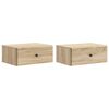 vidaXL V&aelig;gh&aelig;ngt Natbord med skuffe 2 pcs Sonoma-eg 49 x 34,5 x 20 cm