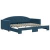 vidaXL daybed med udtr&aelig;k 90x200 cm velour bl&aring;