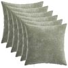 vidaXL Pudebetr&aelig;k 6 stk. HEERLEN Gr&oslash;n 40 x 40 cm Chenille Stof