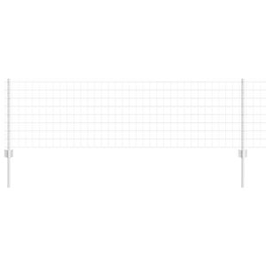 vidaXL Eurohegn med stolpe 25 x 0,6 m Galvaniseret st&aring;l S&oslash;lv Mesh