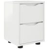 vidaXL Sengebord H&oslash;j gloss hvid 30,5 x 30 x 43 cm Konstrueret tr&aelig;
