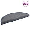 vidaXL trappem&aring;tter 15 stk. 56x17x3 cm lysegr&aring; og bl&aring; halvrunde