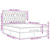 vidaXL osmannisk sengeramme med madras 140x190 cm stof sort