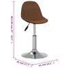 vidaXL drejelige spisebordsstole 2 stk. stof brun