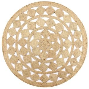 vidaXL h&aring;ndlavet t&aelig;ppe flettet jute 90 cm