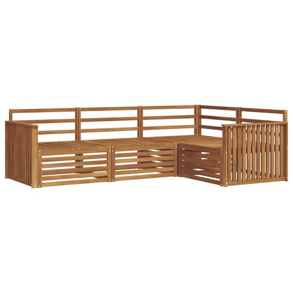vidaXL Udend&oslash;rs sofagruppe 4 pcs Naturfarvet Massivt Akacietr&aelig;