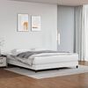 vidaXL Boxspring sengeramme 160x200 cm kunstlæder hvid