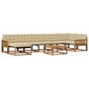 vidaXL Udend&oslash;rs sofagruppe 8 pcs Naturlig og Beige Massivt Akacietr&aelig;