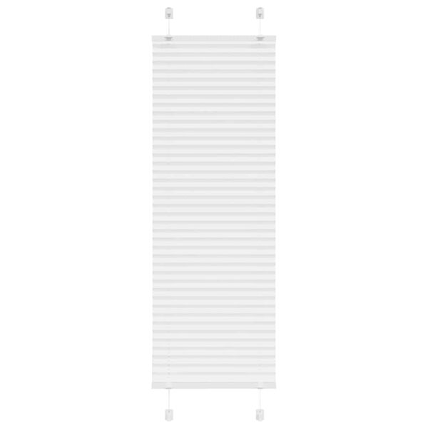 vidaXL Plisségardin Hvid 50x150 cm Stofbredde 49,4 cm Polyester