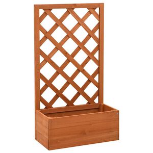vidaXL plantekasse med espalier 50x25x90 cm massivt fyrretr&aelig;