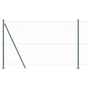 vidaXL Hexagonal hegn med betonbund 100 x 1,4 m PVC-belagt st&aring;l Gr&oslash;n
