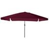 vidaXL Havesol Bordeaux R&oslash;d 394 x 394 x 248 cm Polyester og St&aring;l