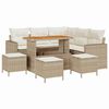 vidaXL Havesofa S&aelig;t 9 pcs Beige polyrattan