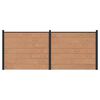 vidaXL Hegnspanel 2 stk. 353 x 146 cm WPC og Aluminium Brun