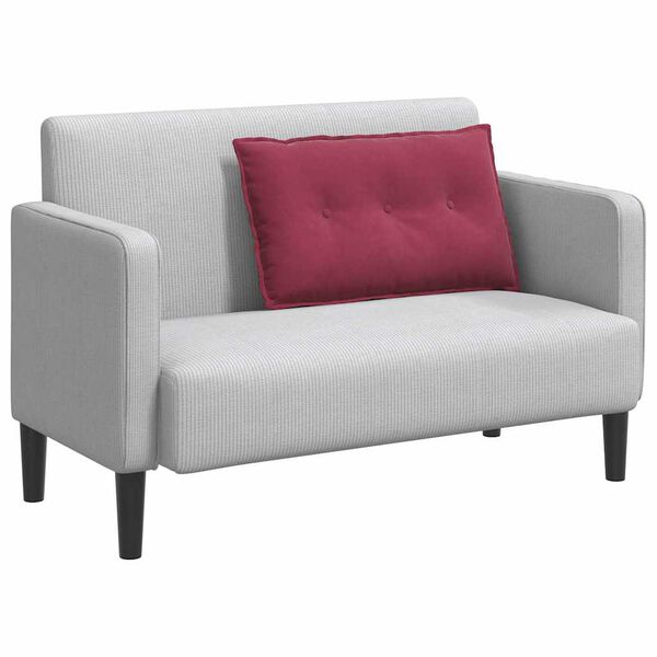 vidaXL Rygpude Vinr&oslash;d 80 x 50 cm Velourstof