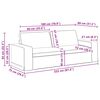 vidaXL Sofa 180cm Creme Metal