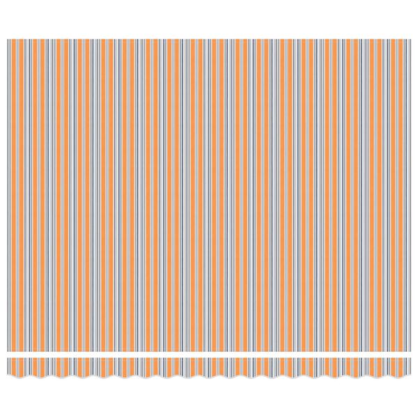 vidaXL Utr&aelig;kkelig Markise Bl&aring; og Orange 400 &times; 300 cm Aluminium og stof