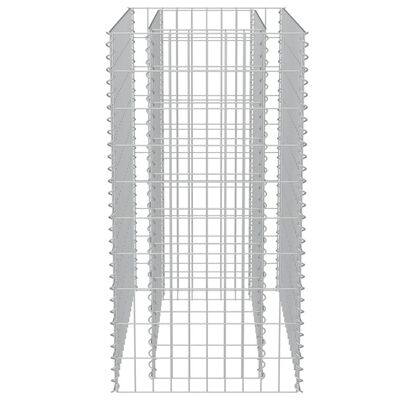 vidaXL gabion-højbed 90x50x100 cm galvaniseret stål