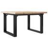 vidaXL sofabord 60x60x40,5 cm O-stel massivt fyrretr&aelig; og st&aring;l