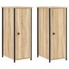 vidaXL sengeborde 2 stk. 32x42x80 cm konstrueret tr&aelig; sonoma-eg
