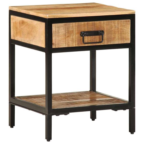 vidaXL Natskab med skuffe Brun 40 x 35 x 50 cm Massivt mangotræ