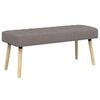 vidaXL Kanalpuddet B&aelig;nk Gr&aring;brun 110 x 40 x 46 cm Stof