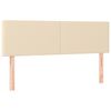 vidaXL sengegavle 144x5x78/88 cm stof cremefarvet