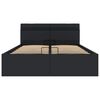 vidaXL hydraulisk opbevaringsseng med LED 120x200 cm kunstl&aelig;der sort