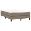 vidaXL Boxspring sengeramme Taupe 120x200 cm Stof