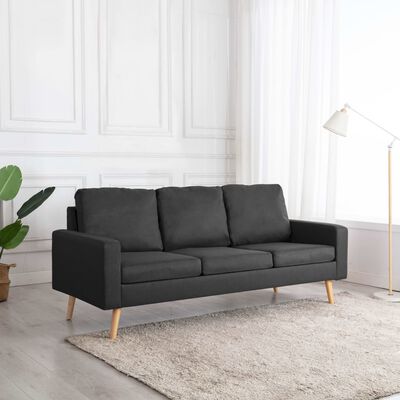 vidaXL 3-personers sofa stof mørkegrå