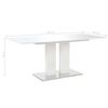vidaXL spisebord 180 x 90 x 76 cm MDF hvid h&oslash;jglans