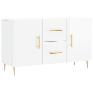 vidaXL sk&aelig;nk 100x36x60 cm konstrueret tr&aelig; hvid h&oslash;jglans