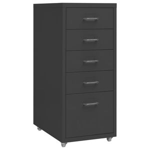 vidaXL mobilt arkivskab 28x41x69 cm metal antracitgr&aring;
