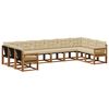 vidaXL Udend&oslash;rs sofagruppe med pude 10 pcs Naturlig og Beige