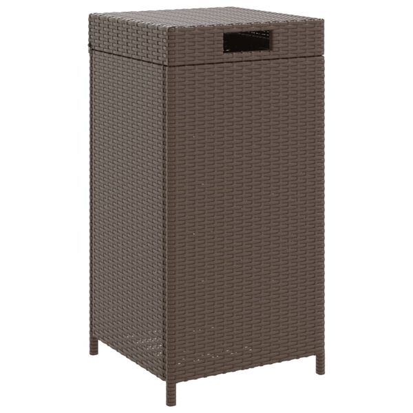 vidaXL skraldespand 40x40x80 cm polyrattan brun
