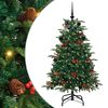 vidaXL Kunstigt juletr&aelig; med stativ Gr&oslash;n 150 cm PVC og metal og plast